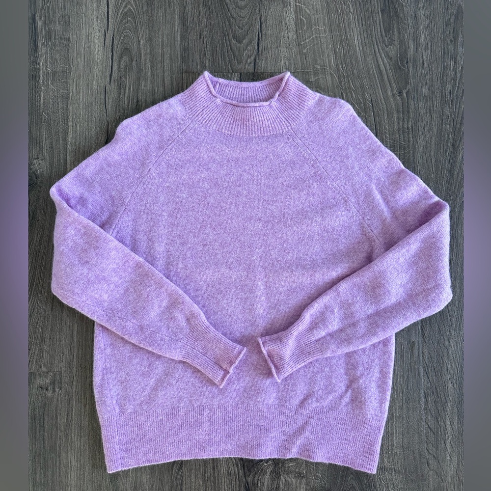 J. Crew Rollneck™ sweater in Supersoft yarn in Heather Lilac